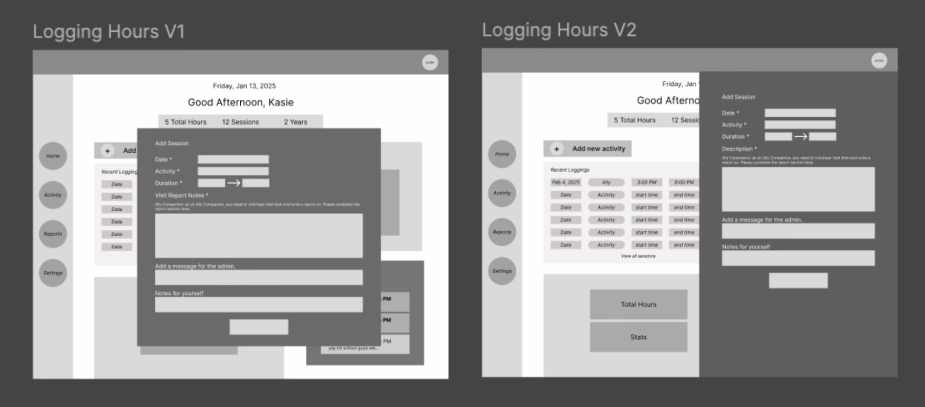 Volunteer Hour Logging Form